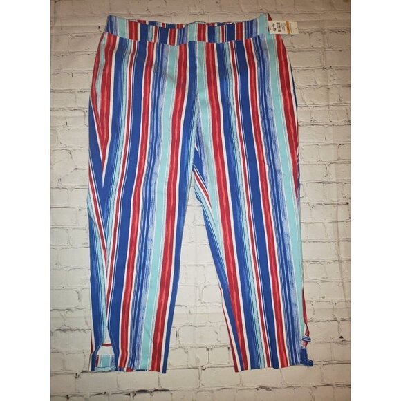 NWT Kim Roger's Women's Multi-Color Capri Pants Size 16W - Picture 1 of 3